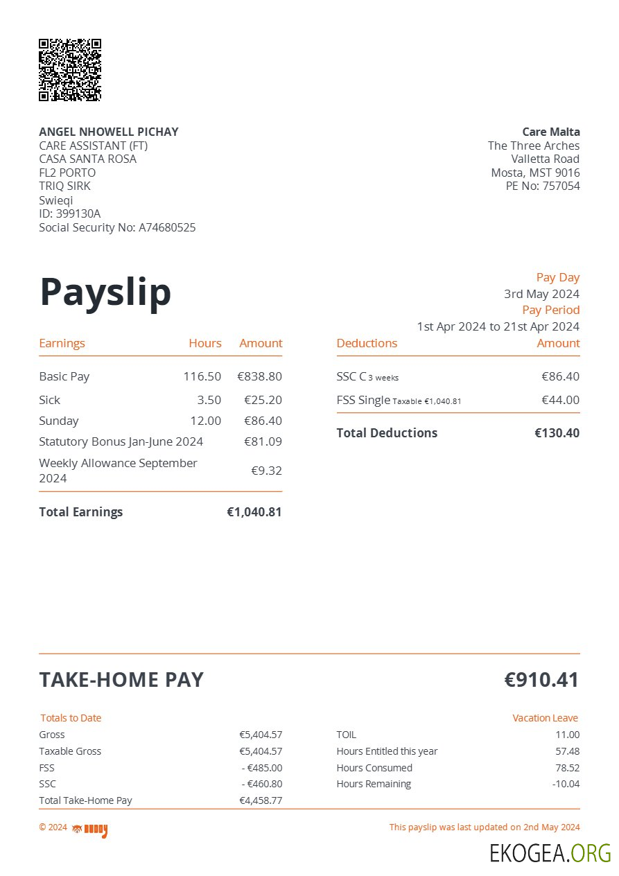 Modèle de fiche de paie Care Malta aux formats Word et PDF.pdf, 1